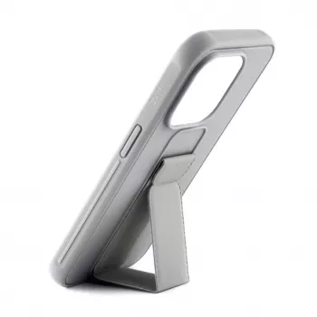 iLike Apple iPhone 15 Silicone Case with Stand sidabrinis