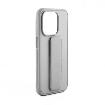 iLike Apple iPhone 15 Silicone Case with Stand sidabrinis