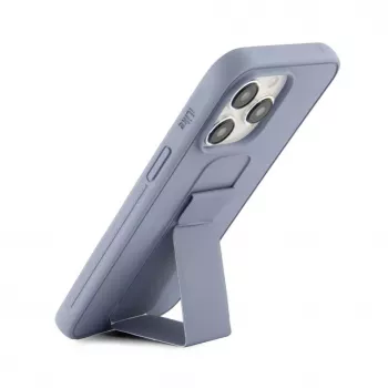 iLike Apple iPhone 15 Pro Max Silicone Case with Stand Purple