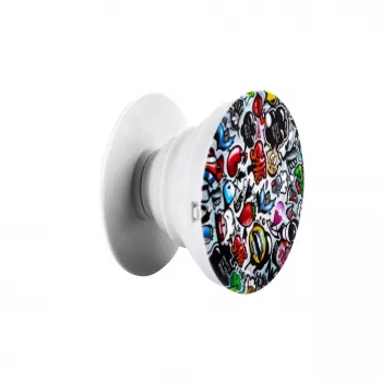iLike Universal Pop Holder Stickers - Black - 1 Pack