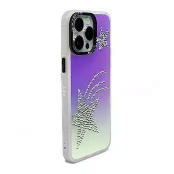 iLike Apple iPhone 15 Pro Max Laser Shell Star Dėklas - Iridinis