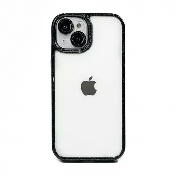 iLike Apple iPhone 15 Stars Lens Acrylic Cover Black