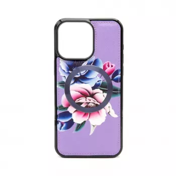 Evelatus Apple iPhone 15 Pro Piniginės ir plono dangtelio dėklas Violetinis