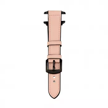 Connect Watch 42/44/45mm Silicone Patch Leather Watch Strap (132mm M/L) Pink Sand
