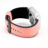 Connect 20mm Silicone Patch Leather Watch Strap (130mm M/L) Pink