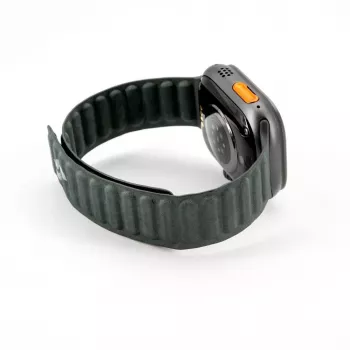 Connect Watch 38/40/41mm Fine Woven Twill Magnetic Chain Watch Strap Green