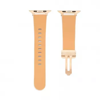 Connect Watch 38/40/41mm Single Loop Buckle Leather Watch Strap White