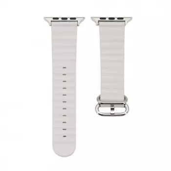 Connect Watch 38/40/41mm Marine Leather Watch Strap Starlight