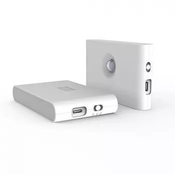 Elight T1 Wall Fix Double Projection LED 1W Battery Lamp 2700K su judesio/prieblandos jutikliu USB-C balta
