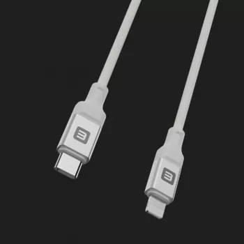 Evelatus USB-C to Lightning kabelis 2.0M 60W (MFI09) Aliuminio korpusas Pintas Baltas