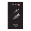 Evelatus USB-A į USB-C laidas 1,2 m pintas nailonas juodas