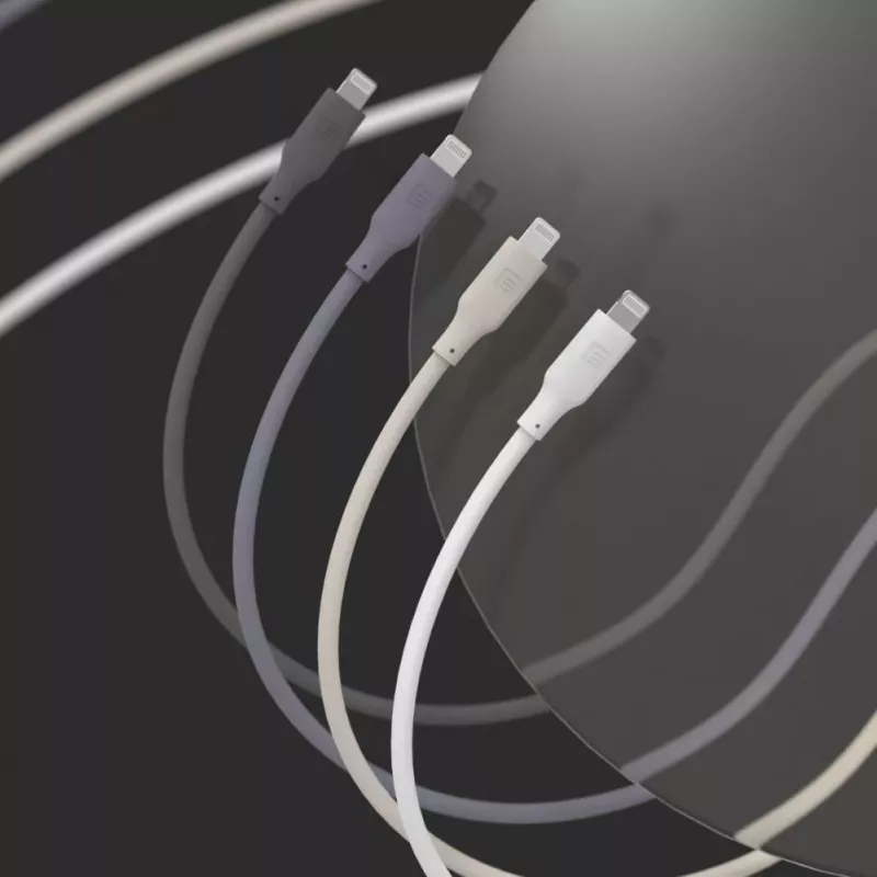 Evelatus USB-C to Lightning Silicone Cable 1,2m (MFI10CL) 60W / 20V 3A White