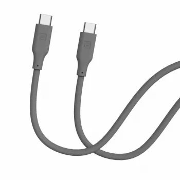 Evelatus USB-C į USB-C Silikoninis Laidas 1,2m 60W PD Pilka