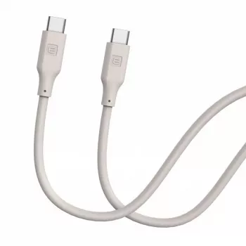 Evelatus USB-C į USB-C Silikoninis Laidas 1,2 m 60 W / 20 V 3 A Šiltai Pilka