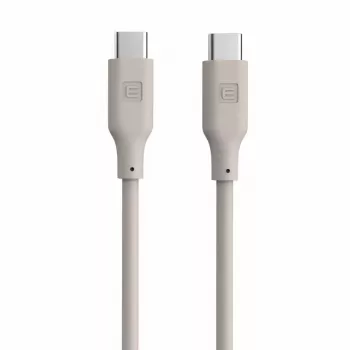 Evelatus USB-C į USB-C Silikoninis Laidas 1,2 m 60 W / 20 V 3 A Šiltai Pilka