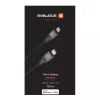 Evelatus USB-C to Lightning laidas 1,2m 60W MFi sertifikuotas pintas nailonas aliuminio korpusas juodas