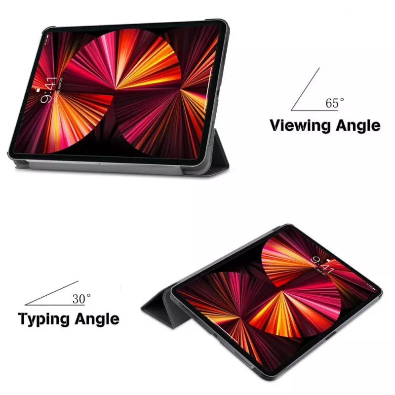iLike Galaxy Tab A8 8.0 T290 T295 (2019) Tri-Fold Eco-Leather Stand Case Black