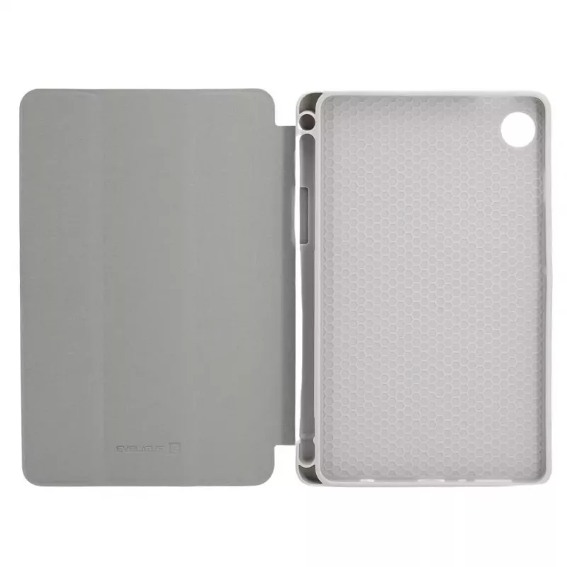 Evelatus Galaxy Tab A9 Tablet Case with Imitate Microfiber Inside Silver