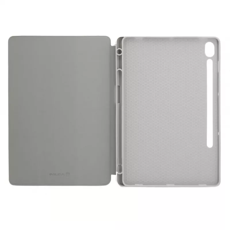 Evelatus Galaxy Tab S9 FE Tablet Case with Imitate Microfiber Inside Silver