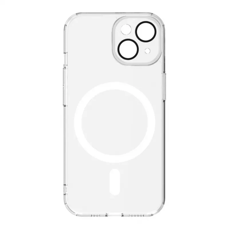 Connect Apple iPhone 14 Skaidrus Dėklas su Magnetiniu Laikikliu ir Kameros Apsauga