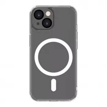 Connect Apple iPhone 14 Skaidrus Dėklas su Magnetiniu Laikikliu ir Kameros Apsauga