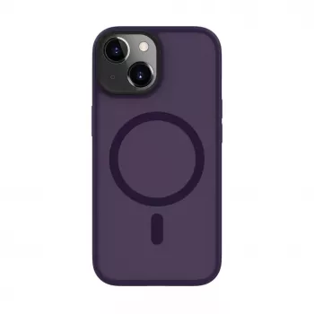 Connect Apple iPhone 14 hibridinis dėklas su magnetu PC+TPU giliai violetinė