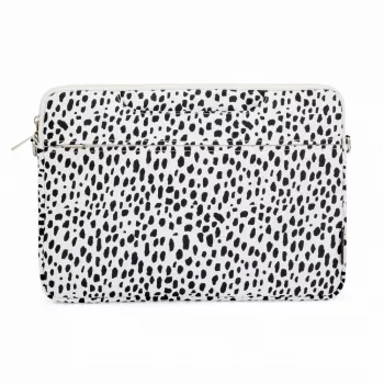 iLike 15-16 colių medžiaginis nešiojamojo kompiuterio krepšys su diržu Leopard White