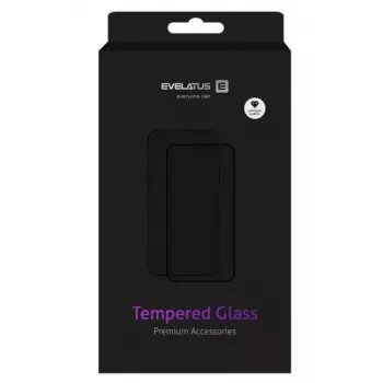 EVELATUS Apple iPhone 16 Pro / 17 Rubber Anti-Broken 3D Glass Full Cover Japan Glue Anti-Static Black Screen Protector