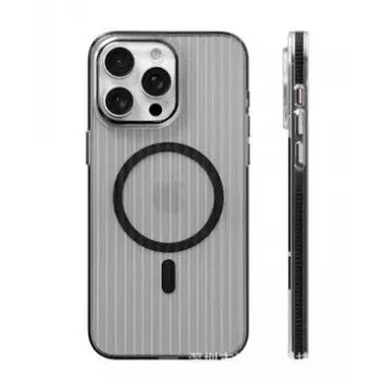 Evelatus Apple iPhone 16 Pro Max Suitcase MagSafe Dėklas Skaidrus Juodas