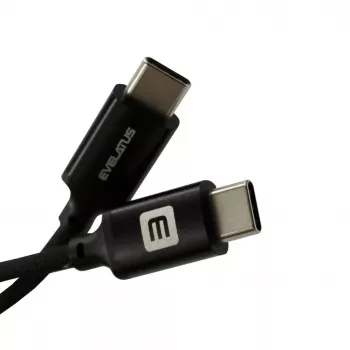 Evelatus E-Mag Power 60W USB-C į USB-C magnetinis laidas 1,2 m juodas