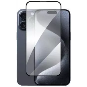 iLike Apple iPhone 16E/14/13/13 Pro Full Glue 21D Tempered Glass Screen Protector (2-Pack) Black