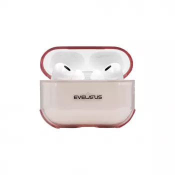 Evelatus Apple AirPods Pro TPU apsauginis dėklas permatomas rožinis