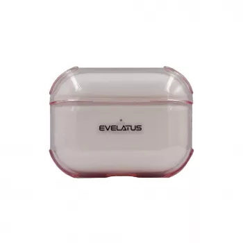 Evelatus Apple AirPods Pro TPU apsauginis dėklas permatomas rožinis