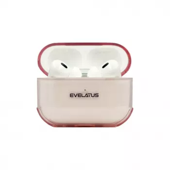 Evelatus Apple AirPods Pro 2 TPU Protective Case Transparent Pink