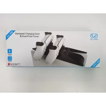 iLike P-5 Dvigubo ir greito įkrovimo stotelė „Sony PlayStation 5“ PS5 valdikliams, juoda