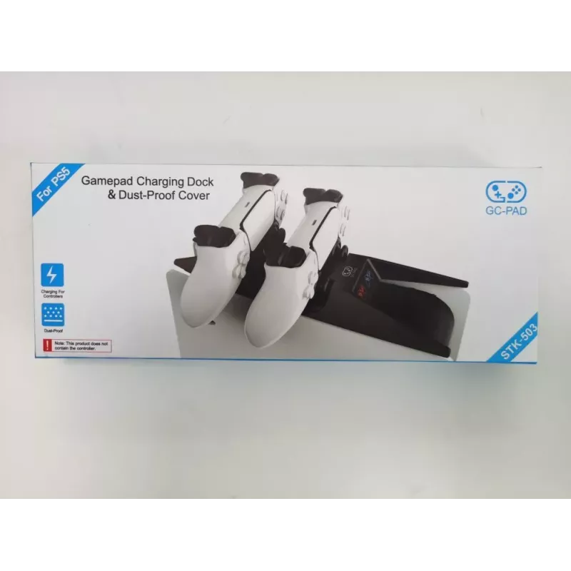 iLike P-5 Dvigubo ir greito įkrovimo stotelė „Sony PlayStation 5“ PS5 valdikliams, juoda