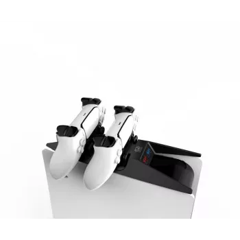 iLike P-5 Dvigubo ir greito įkrovimo stotelė „Sony PlayStation 5“ PS5 valdikliams, juoda
