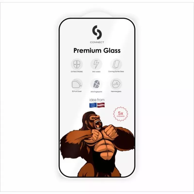 Connect Xiaomi 15 Ultra 2.5D Full Cover Japan Glue Glass Anti-Static Stronger Black
