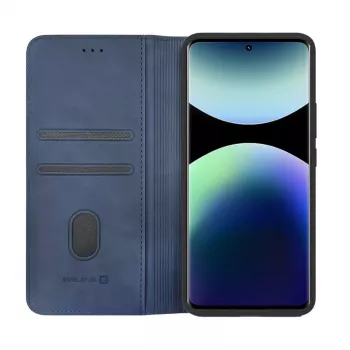 Evelatus Xiaomi Redmi Note 15 5G Book Case Folio tamsiai mėlyna