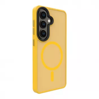Evelatus Samsung Galaxy S26 Hybrid Case with Magnetic PC+TPU Orange