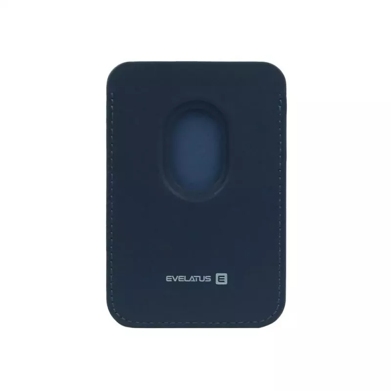Evelatus Universal PU Leather Wallet su MagSafe tamsiai mėlyna