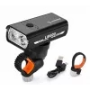 iLike JOHORSE USB įkraunamas dviračio priekinis žibintas, 400LM LED, dviejų spindulių, aliuminio korpusas, baterijos indikatorius, atsparus vandeniui