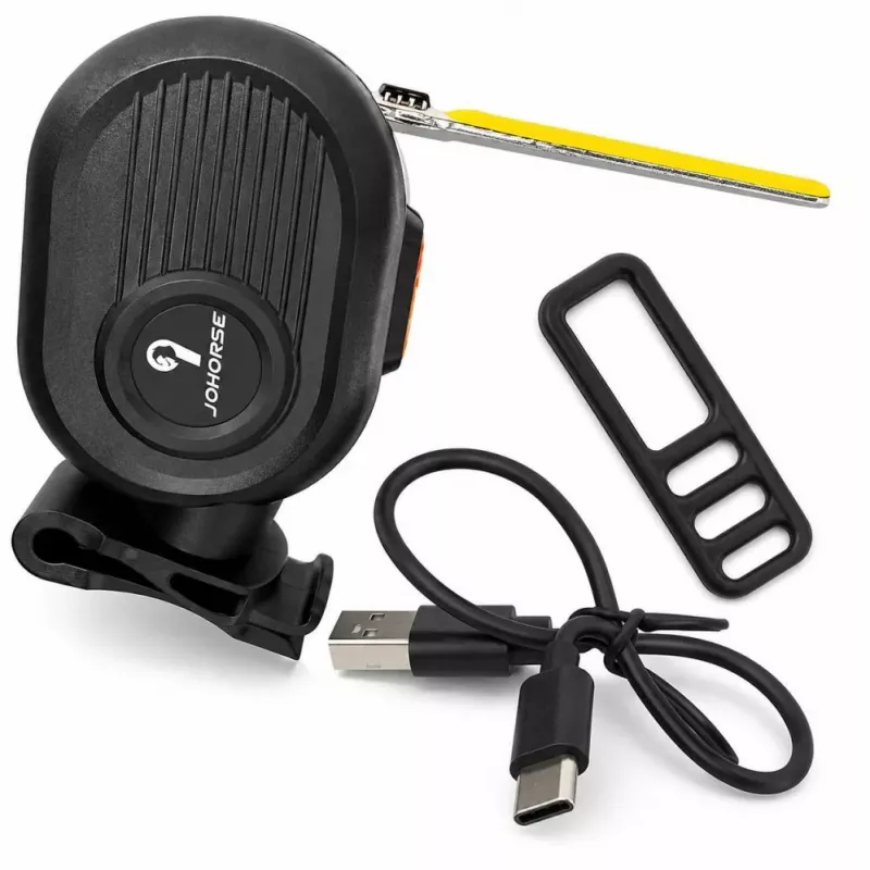 iLike JOWORSE Įkraunamas COB LED Dviračio Galinis Žibintas, USB-C Užpakalinis Dviračio Saugos Žibintas, 300mAh Atsparus Vandeniui Įspėjamasis Žibintas