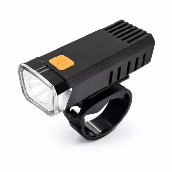 iLike USB Rechargeable Bike Front Light, JH420 High Brightness LED Bicycle Headlight, IP65 Waterproof Cycling Light for MTB, Road Bike & E-Bike Black