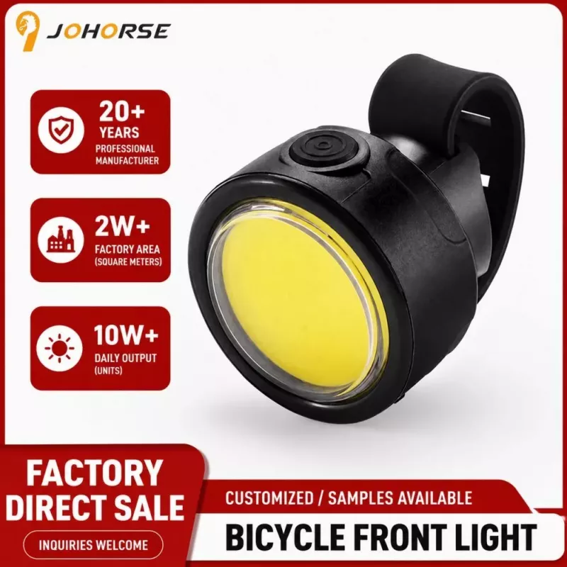 iLike JOHORSE 50LM USB Rechargeable Bike Tail Light, Type-C Charging, 5 Lighting Modes, IPX4 Waterproof LED Bicycle Rear Safety Light Black