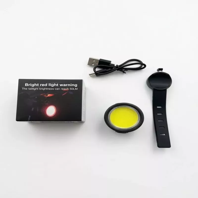 iLike JOHORSE 50LM USB Rechargeable Bike Tail Light, Type-C Charging, 5 Lighting Modes, IPX4 Waterproof LED Bicycle Rear Safety Light Black