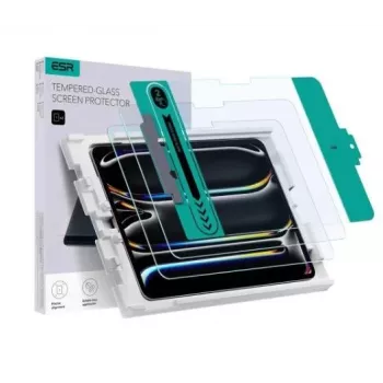 iLike ESR grūdinto stiklo apsauginis ekrano stiklas, skirtas iPad Pro 11 colių 2024 – 2 vnt. permatomas