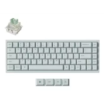 Keychron Q16 HE 8K mechaninė klaviatūra – šviesiai žalia – pilno dydžio – Gateron Hall Effect jungikliai – USB-C laidinė – 8000 Hz atsako dažnis