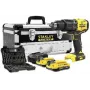 STANLEY V20 18V belaidis gręžtuvas-suktuvas komplektas 2x2.0Ah 50 dalių priedų rinkinys