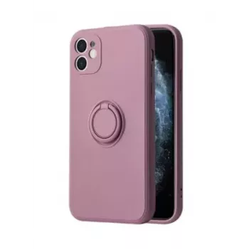 iLike Apple iPhone 13 Silicone Ring Case Purple
